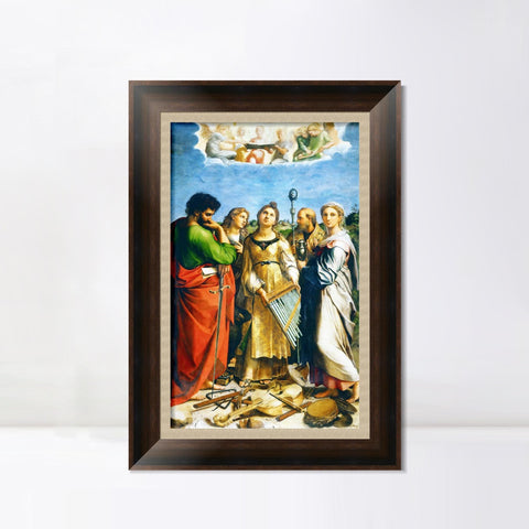 INVIN ART Framed Canvas Art Giclee Print Series#172 by Raphael/Raffaello Sanzio Wall Art Living Room Home Office Decorations