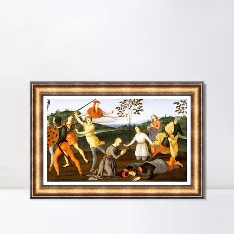 INVIN ART Framed Canvas Art Giclee Print Series#173 by Raphael/Raffaello Sanzio Wall Art Living Room Home Office Decorations