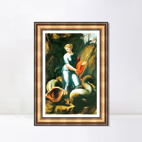 INVIN ART Framed Canvas Art Giclee Print Series#175 by Raphael/Raffaello Sanzio Wall Art Living Room Home Office Decorations
