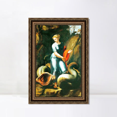 INVIN ART Framed Canvas Art Giclee Print Series#175 by Raphael/Raffaello Sanzio Wall Art Living Room Home Office Decorations
