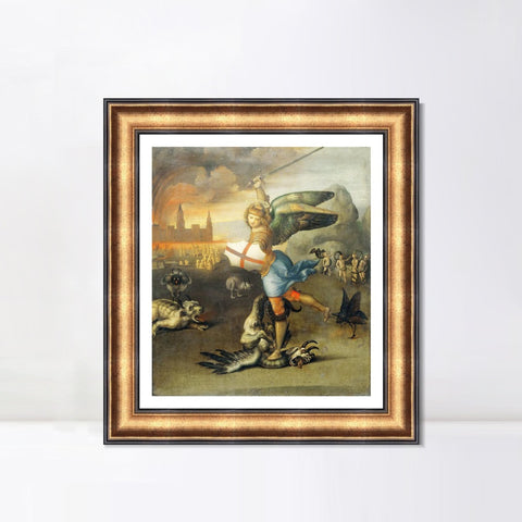 INVIN ART Framed Canvas Art Giclee Print Series#176 by Raphael/Raffaello Sanzio Wall Art Living Room Home Office Decorations