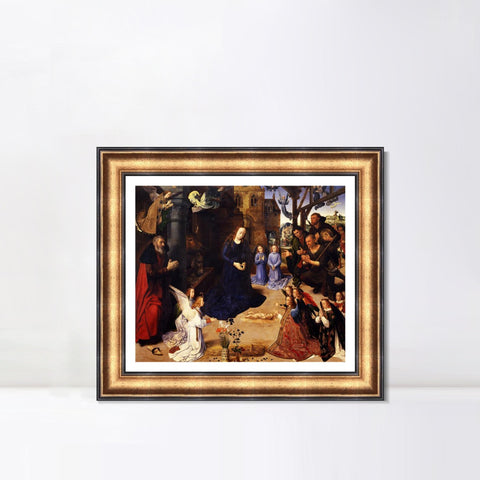 INVIN ART Framed Canvas Art Giclee Print Series#021 by Sandro Botticelli Wall Art Living Room Home Office Decorations