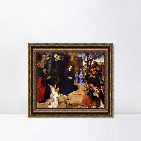 INVIN ART Framed Canvas Art Giclee Print Series#021 by Sandro Botticelli Wall Art Living Room Home Office Decorations