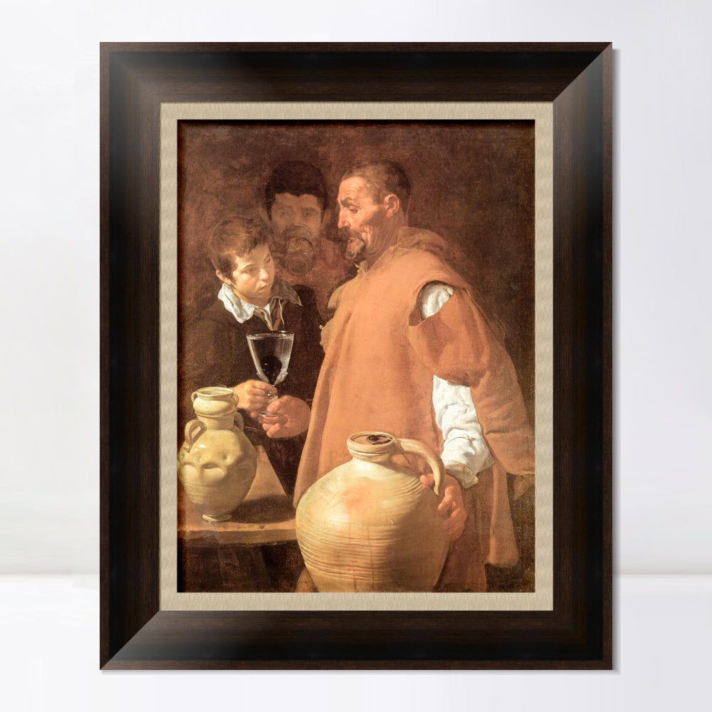 INVIN ART Framed Canvas Art Giclee Print the Waterseller of Seville by Diego Velazquez Wall Art