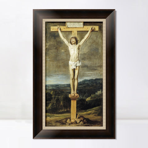 INVIN ART Framed Canvas Art Giclee Print Christ on the Cross by Diego Velazquez Wall Art Living Room Home Office Decorations
