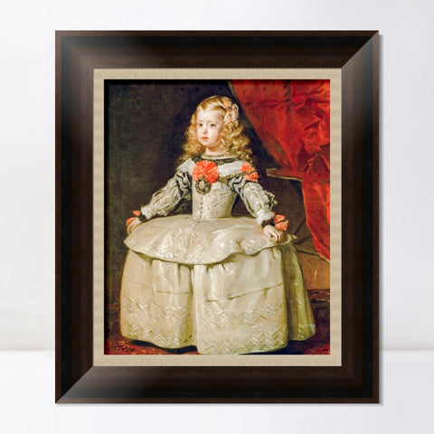 INVIN ART Framed Canvas Art Giclee Print Christ Infanta Margaraita Teresa in White Garb by the Christian Soul by Diego Velazquez Wall Art Room Home Decorations