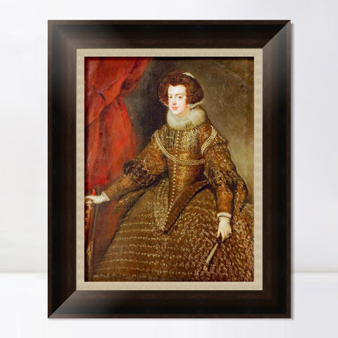INVIN ART Framed Canvas Art Giclee Print Isabella, Queen of Spain by the Christian Soul by Diego Velazquez Wall Art Living Room Home Office Decorations