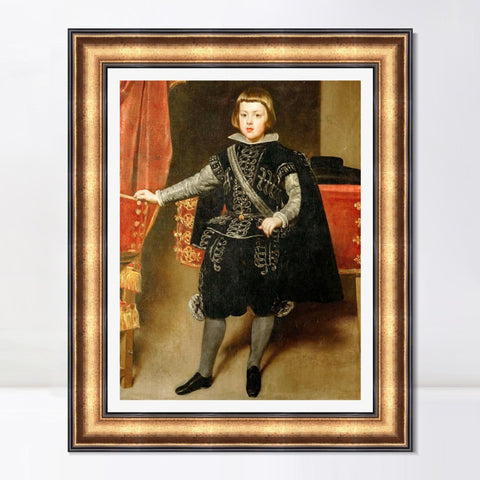 INVIN ART Framed Canvas Art Giclee Print Portrait of Philip IV, King of Spain-1 by the Christian Soul by Diego Velazquez Wall Art Living Decorations