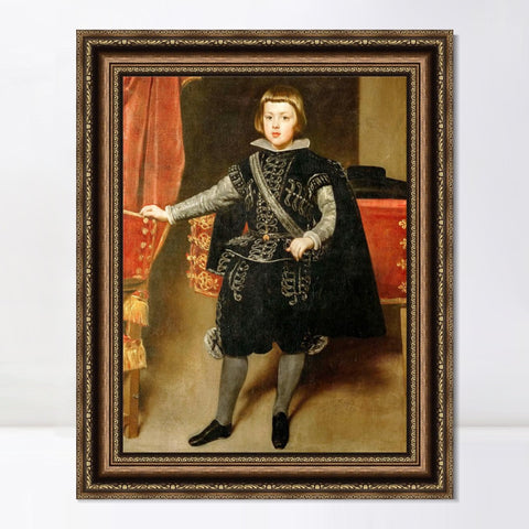 INVIN ART Framed Canvas Art Giclee Print Portrait of Philip IV, King of Spain-1 by the Christian Soul by Diego Velazquez Wall Art Living Decorations