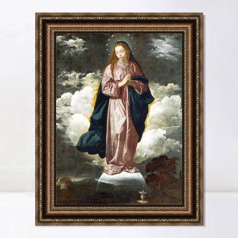 INVIN ART Framed Canvas Art Giclee Print the Immaculate Conception by the Christian Soul by Diego Velazquez Wall Art Living Room Home Office Decorations