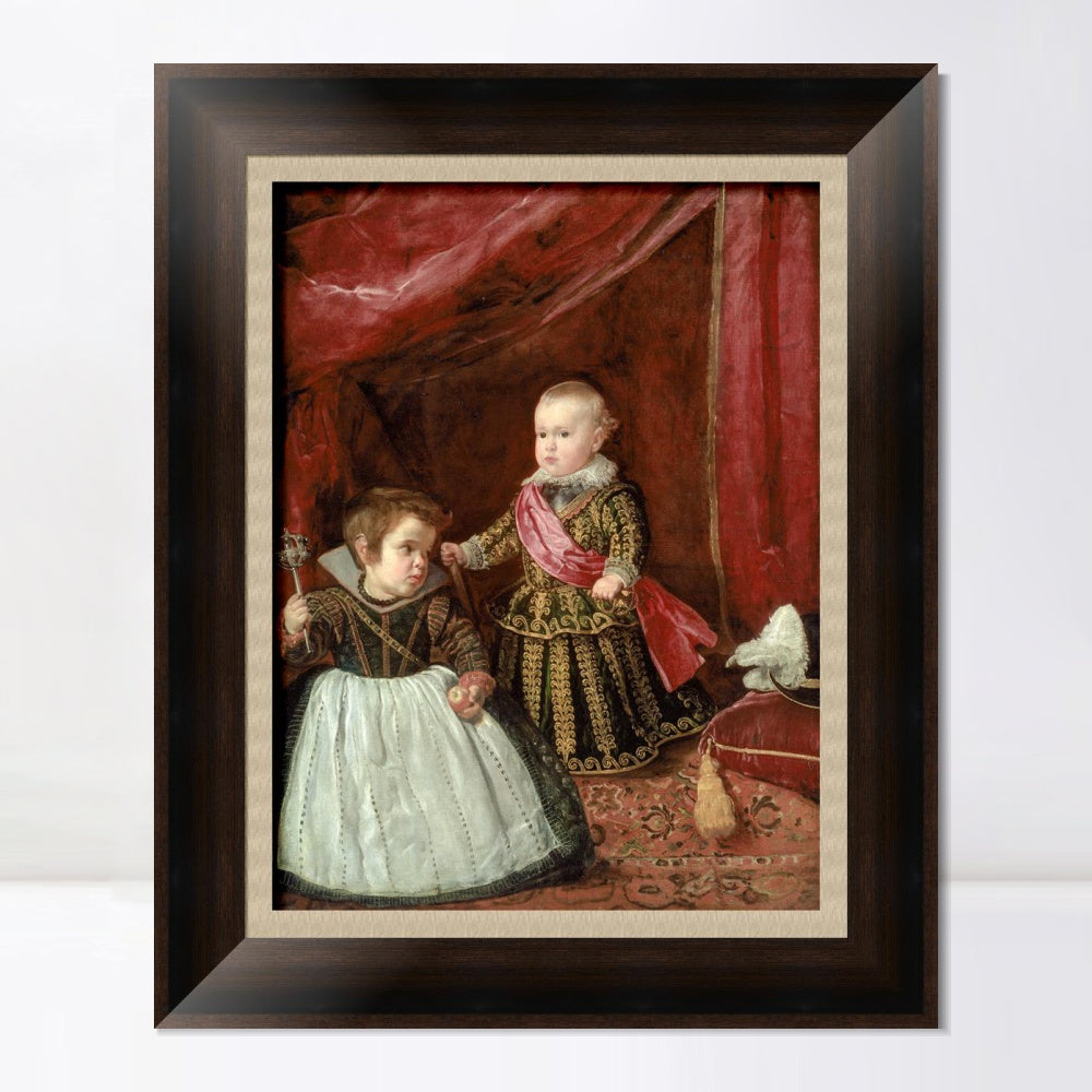 INVIN ART Framed Canvas Art Giclee Print Don Baltasar Carlos with a Dwarf by the Christian Soul by Diego Velazquez Wall Art Living Decorations