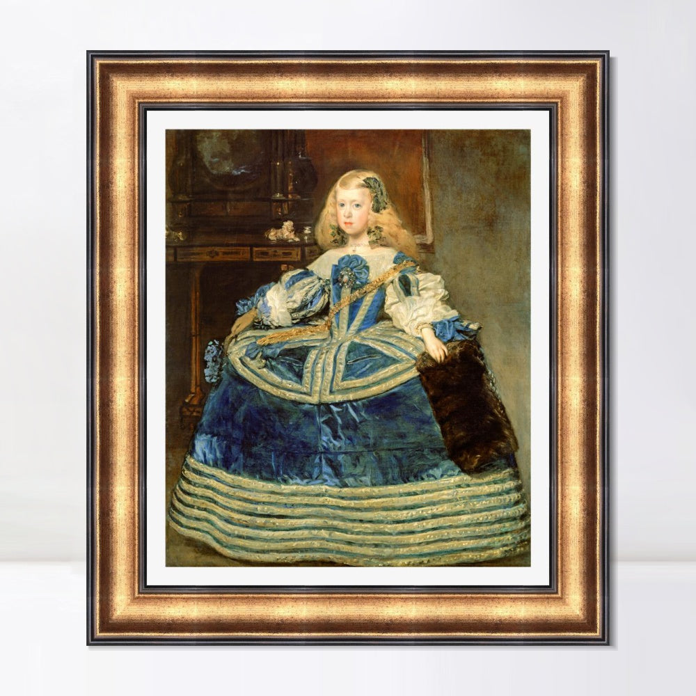 INVIN ART Framed Canvas Art Giclee Print Portrait of the Infanta Margarita by the Christian Soul by Diego Velazquez Wall Art Living Decorations