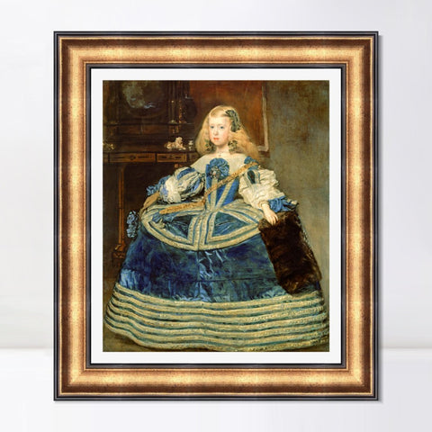 INVIN ART Framed Canvas Art Giclee Print Portrait of the Infanta Margarita by the Christian Soul by Diego Velazquez Wall Art Living Decorations