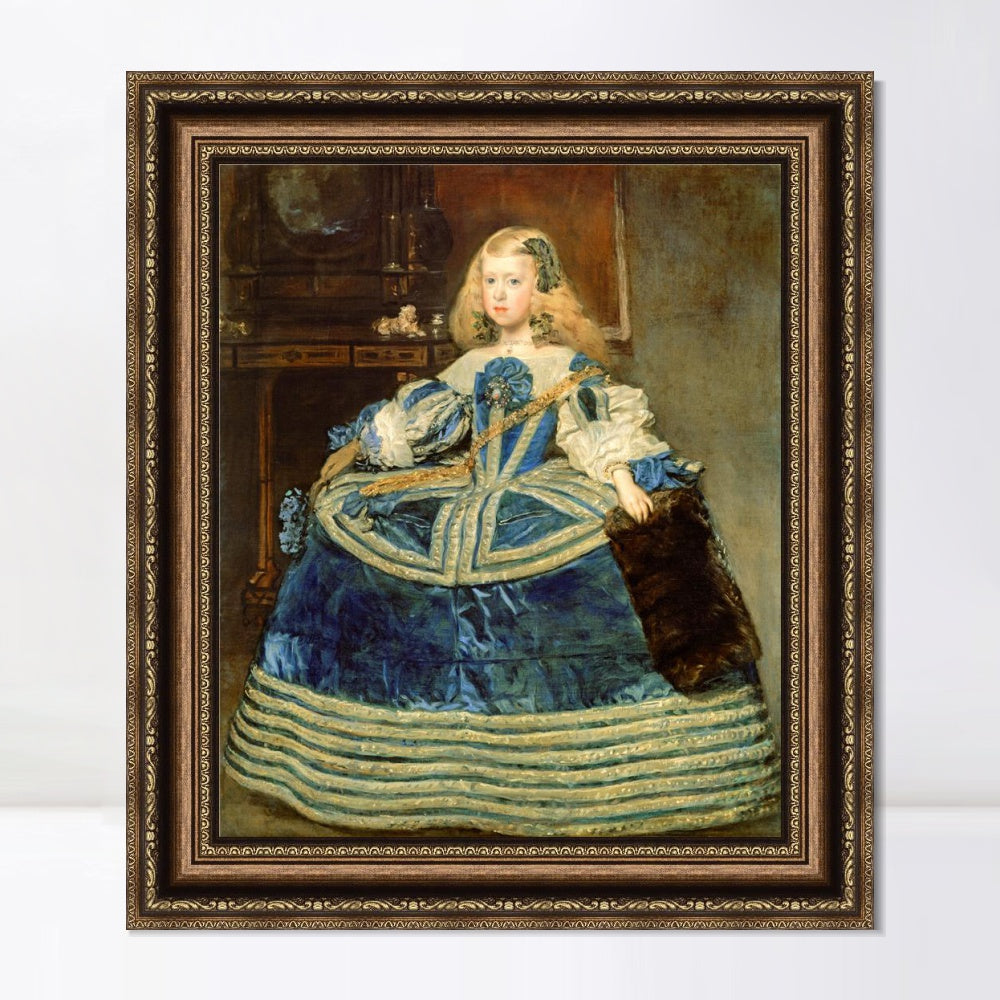INVIN ART Framed Canvas Art Giclee Print Portrait of the Infanta Margarita by the Christian Soul by Diego Velazquez Wall Art Living Decorations