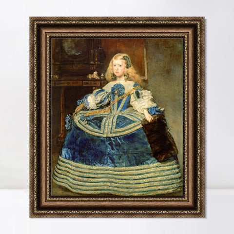 INVIN ART Framed Canvas Art Giclee Print Portrait of the Infanta Margarita by the Christian Soul by Diego Velazquez Wall Art Living Decorations
