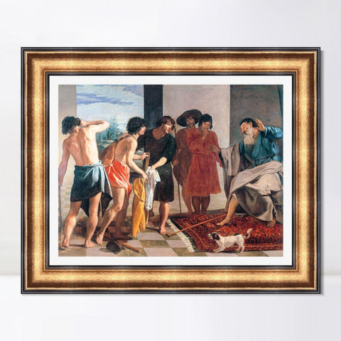 INVIN ART Framed Canvas Art Giclee Print Joseph's Bloody Coat Brought to Jacob by the Christian Soul by Diego Velazquez Wall Art Living Decorations