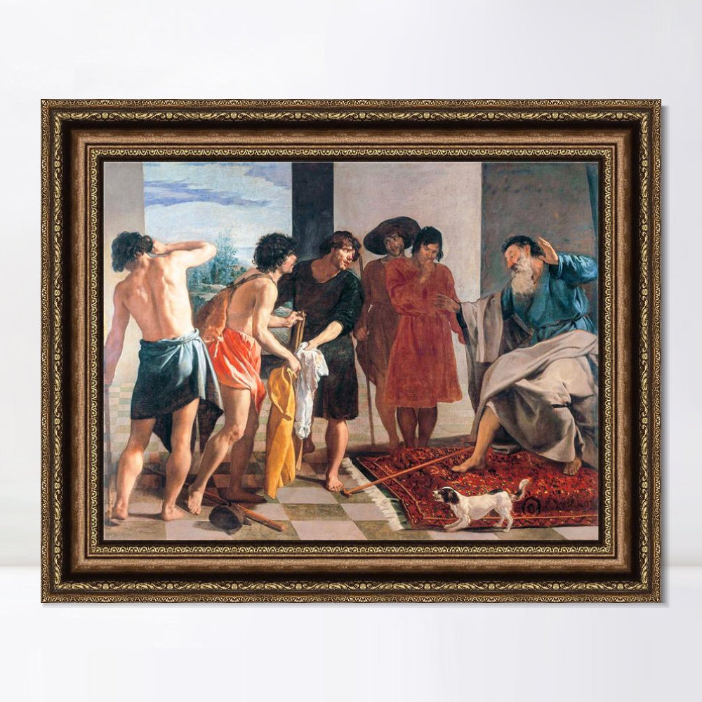 INVIN ART Framed Canvas Art Giclee Print Joseph's Bloody Coat Brought to Jacob by the Christian Soul by Diego Velazquez Wall Art Living Decorations
