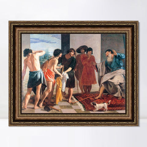 INVIN ART Framed Canvas Art Giclee Print Joseph's Bloody Coat Brought to Jacob by the Christian Soul by Diego Velazquez Wall Art Living Decorations