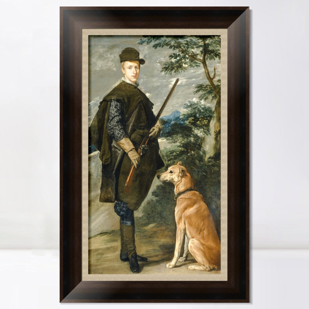 INVIN ART Framed Canvas Art Giclee Print Portrait of Cardinal-Infante Ferdinand of Austria by Diego Velazquez Wall Art
