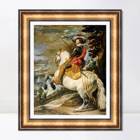 INVIN ART Framed Canvas Art Giclee Print Series#026 by the Christian Soul by Diego Velazquez Wall Art Living Room Home Office Decorations