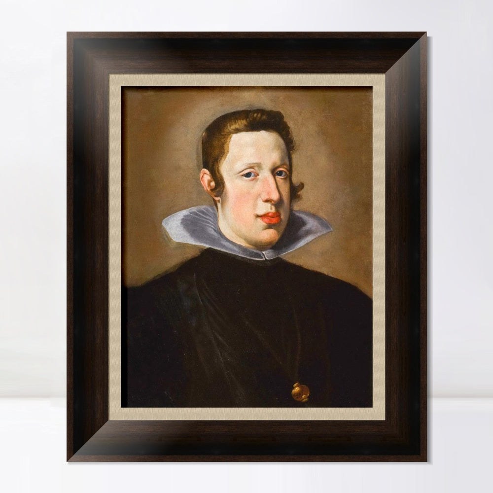 INVIN ART Framed Canvas Art Giclee Print Portrait of King Philip IV of Spain by the Christian Soul by Diego Velazquez Wall Art Living Decorations