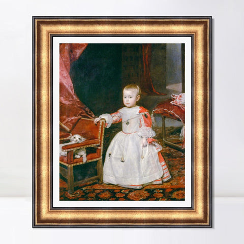 INVIN ART Framed Canvas Art Giclee Print Prince Philip Prospero by the Christian Soul by Diego Velazquez Wall Art Living Room Home Office Decorations