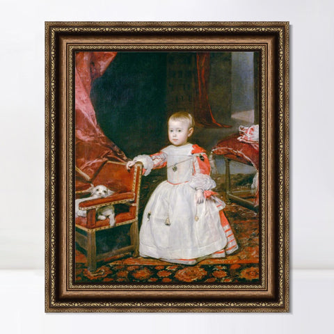 INVIN ART Framed Canvas Art Giclee Print Prince Philip Prospero by the Christian Soul by Diego Velazquez Wall Art Living Room Home Office Decorations