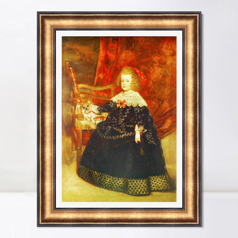 INVIN ART Framed Canvas Art Giclee Print Series#032 by the Christian Soul by Diego Velazquez Wall Art Living Room Home Office Decorations