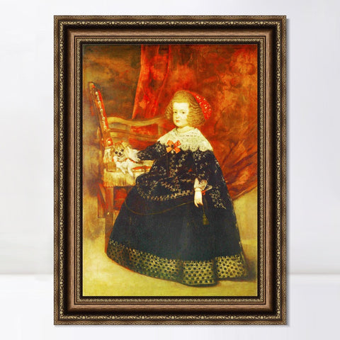 INVIN ART Framed Canvas Art Giclee Print Series#032 by the Christian Soul by Diego Velazquez Wall Art Living Room Home Office Decorations