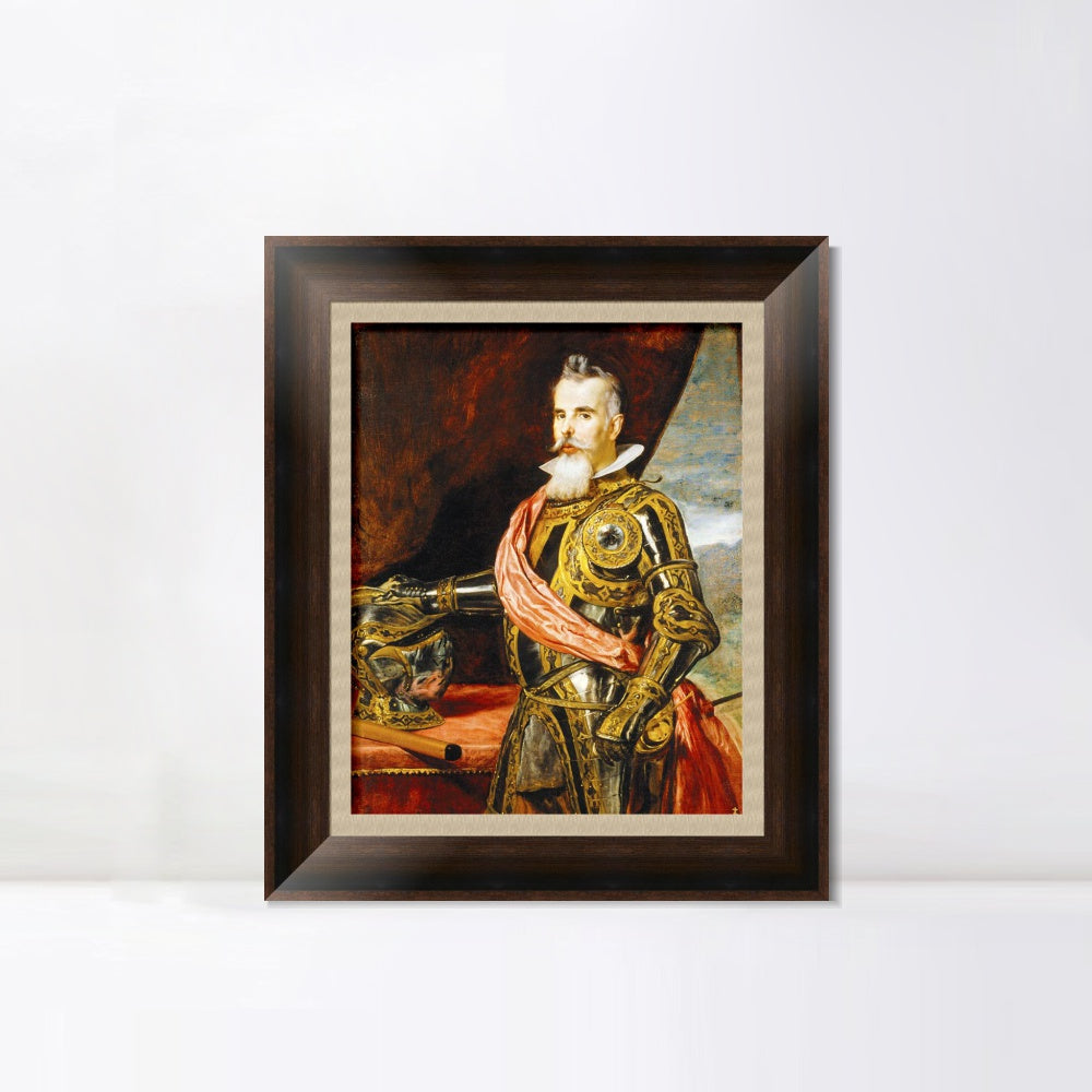 INVIN ART Framed Canvas Art Giclee Print Don Juan Francisco de Pimentel, X conde de Benavente by the Christian Soul by Diego Velazquez Wall Art Decorations