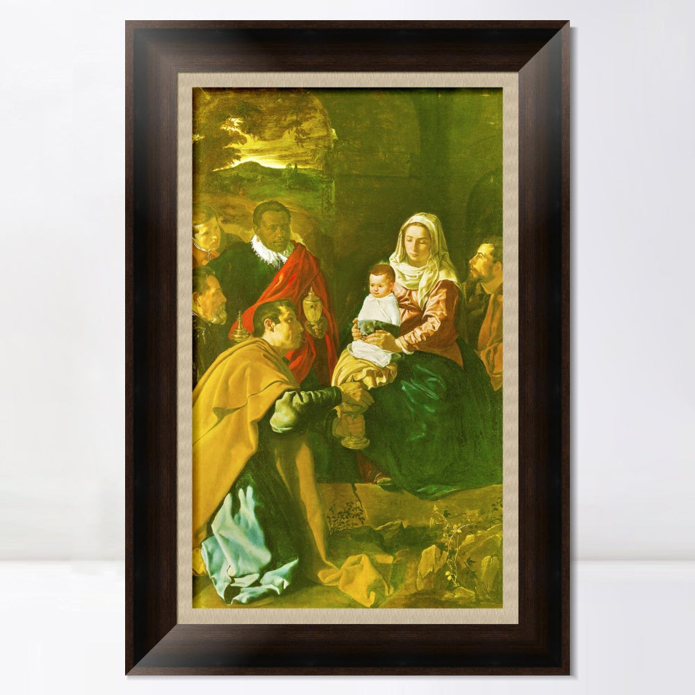 INVIN ART Framed Canvas Art Giclee Print Prince Adoration of the Magi by the Christian Soul by Diego Velazquez Wall Art Living Decorations