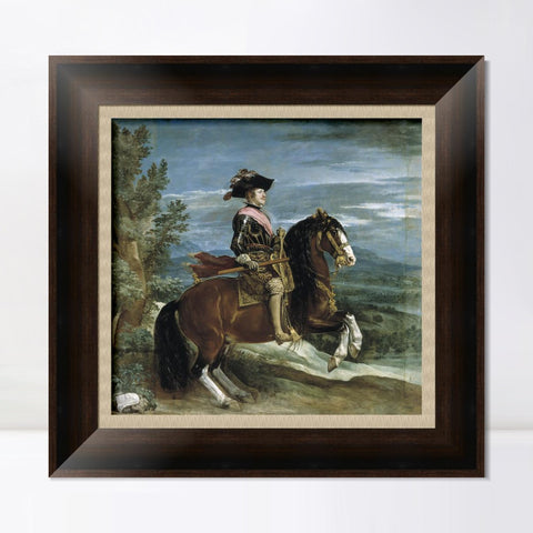 INVIN ART Framed Canvas Art Giclee Print Felipe IV, on horseback by the Christian Soul by Diego Velazquez Wall Art Living Room Home Office Decorations