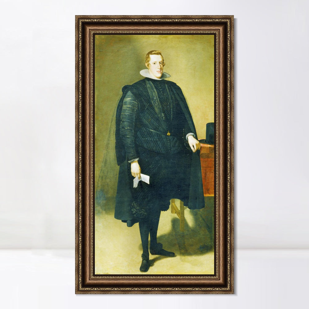 INVIN ART Framed Canvas Art Giclee Print Prince Felipe IV by Diego Velazquez Wall Art