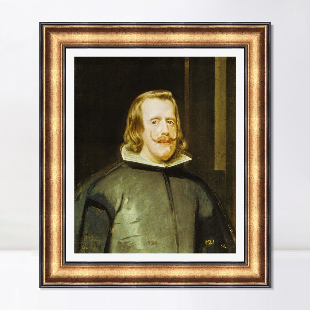 INVIN ART Framed Canvas Art Giclee Print philip iv by the Christian Soul by Diego Velazquez Wall Art