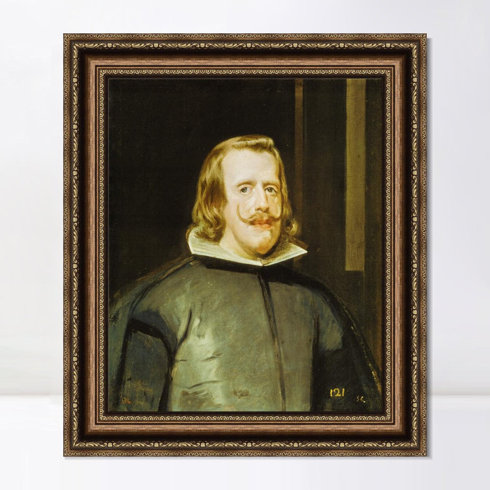 INVIN ART Framed Canvas Art Giclee Print philip iv by the Christian Soul by Diego Velazquez Wall Art