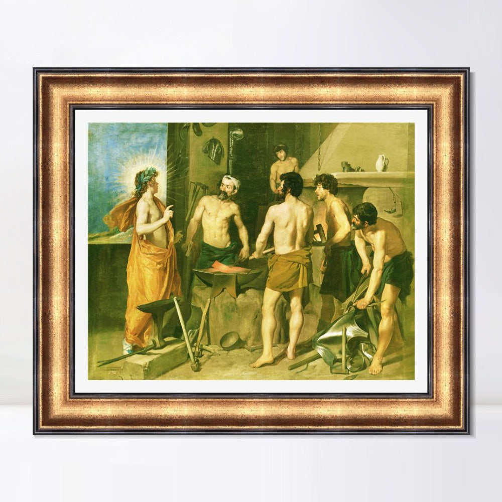 INVIN ART Framed Canvas Art Giclee Print The Vulcano forge by the Christian Soul by Diego Velazquez Wall Art