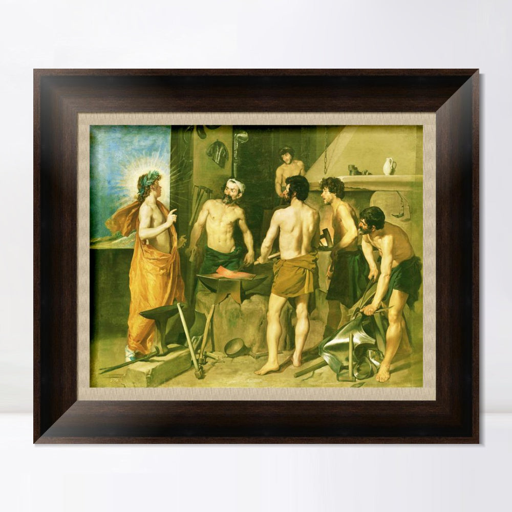 INVIN ART Framed Canvas Art Giclee Print The Vulcano forge by the Christian Soul by Diego Velazquez Wall Art