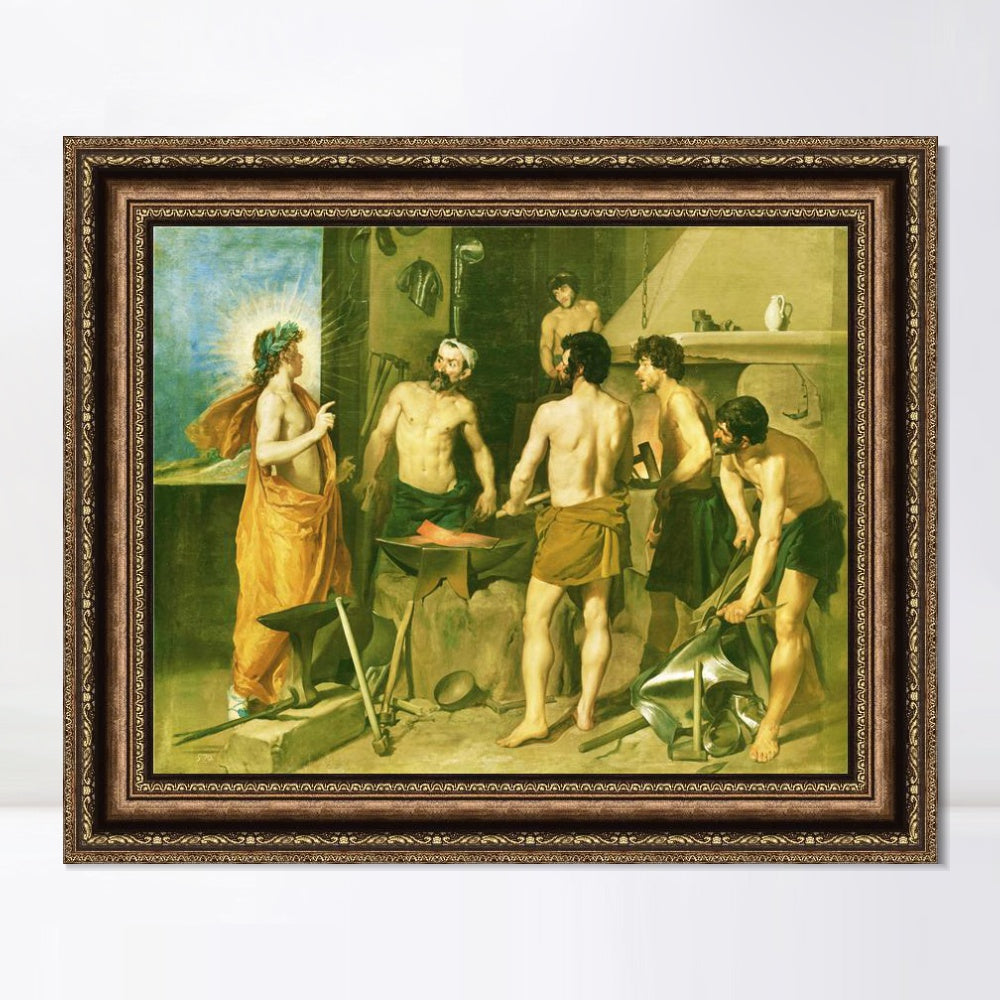 INVIN ART Framed Canvas Art Giclee Print The Vulcano forge by the Christian Soul by Diego Velazquez Wall Art