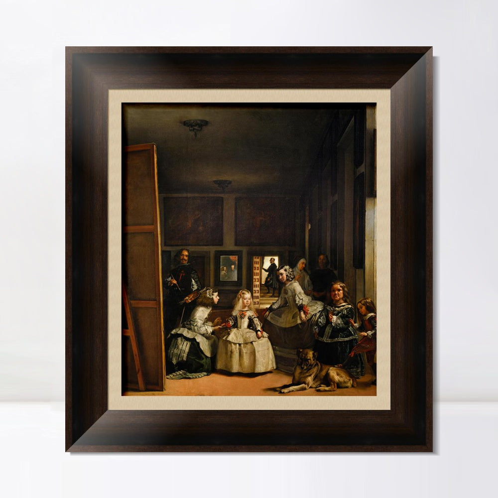 INVIN ART Framed Canvas Art Giclee Print The Meninas, or The Family of Felipe IV -1 by the Christian Soul by Diego Velazquez Wall Art Living Decorations