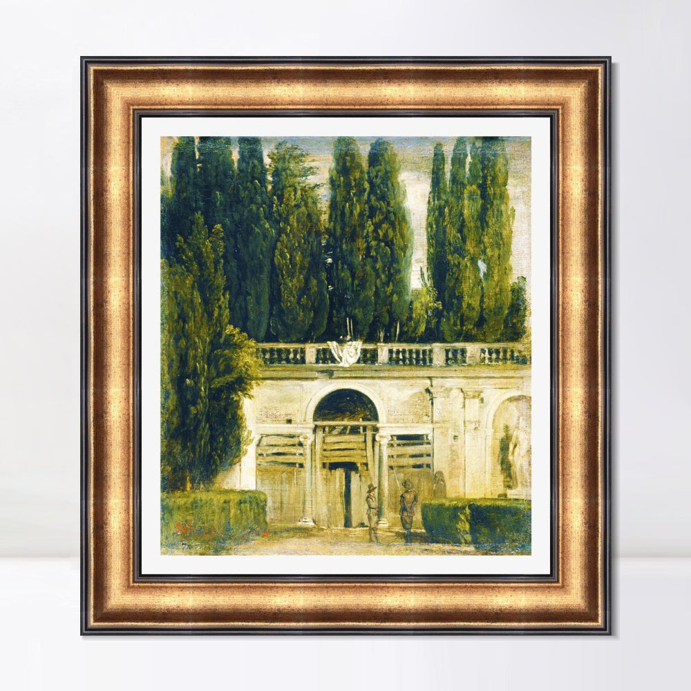 INVIN ART Framed Canvas Art Giclee Print The Medici Gardens in Rome by the Christian Soul by Diego Velazquez Wall Art