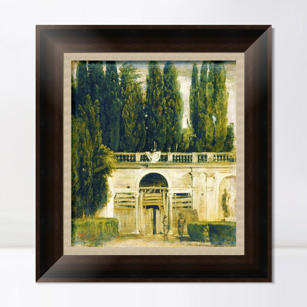 INVIN ART Framed Canvas Art Giclee Print The Medici Gardens in Rome by the Christian Soul by Diego Velazquez Wall Art
