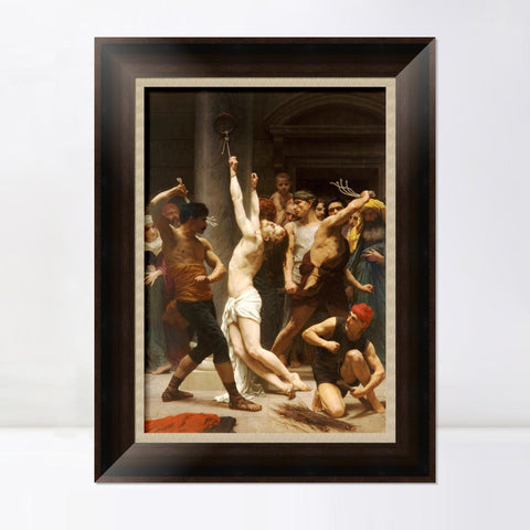 INVIN ART Framed Canvas Art Giclee Print The Flagellation of Our Lord Jesus Christ by William Adolphe Bouguereau Wall Art Living Room Home Office Decorations