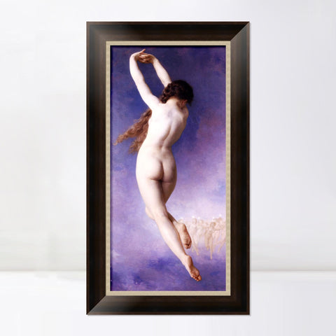 INVIN ART Framed Canvas Art Giclee Print Lost Pleiad by William Adolphe Bouguereau Wall Art Living Room Home Office Decorations