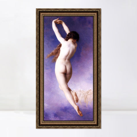 INVIN ART Framed Canvas Art Giclee Print Lost Pleiad by William Adolphe Bouguereau Wall Art Living Room Home Office Decorations