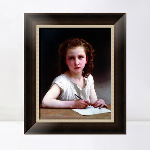 INVIN ART Framed Canvas Art Giclee Print A Calling by William Adolphe Bouguereau Wall Art Living Room Home Office Decorations