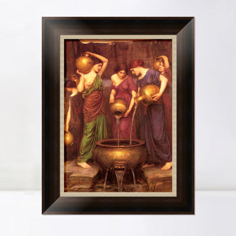 INVIN ART Framed Canvas Art Giclee Print Series#92 by William Adolphe Bouguereau Wall Art Living Room Home Office Decorations