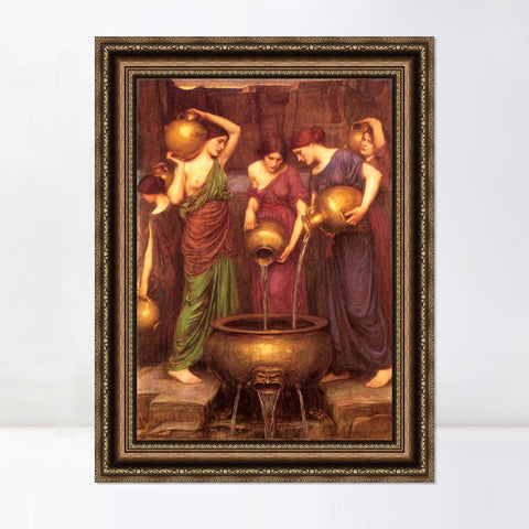 INVIN ART Framed Canvas Art Giclee Print Series#92 by William Adolphe Bouguereau Wall Art Living Room Home Office Decorations