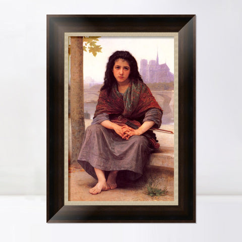 INVIN ART Framed Canvas Art Giclee Print The Bohemian by William Adolphe Bouguereau Wall Art Living Room Home Office Decorations