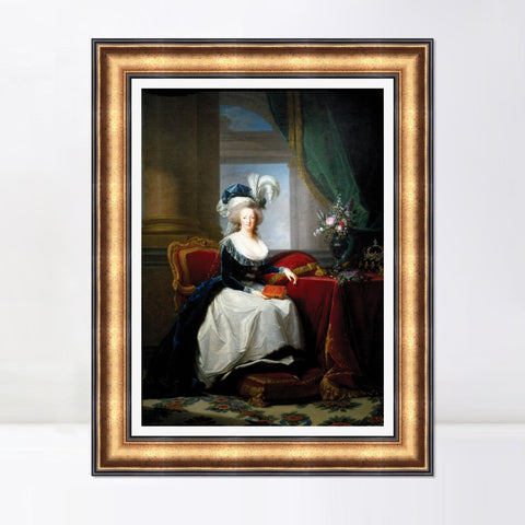 INVIN ART Framed Canvas Art Giclee Print Seated Woman#113 by William Adolphe Bouguereau Wall Art Living Room Home Office Decorations