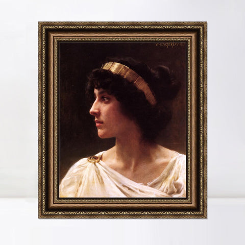 INVIN ART Framed Canvas Art Giclee Print Irène by William Adolphe Bouguereau Wall Art Living Room Home Office Decorations